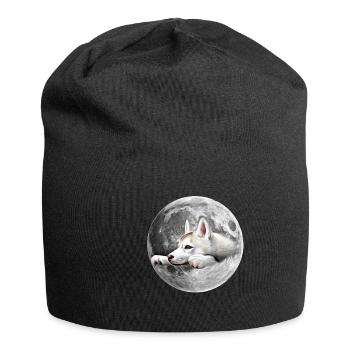Wolf - Jersey Beanie - black - Front