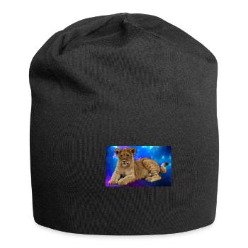 Lion Polygone - Bonnet en jersey - noir - Devant