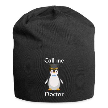 Penguin Doctoral Thesis Degree - Jersey Beanie - black - Front