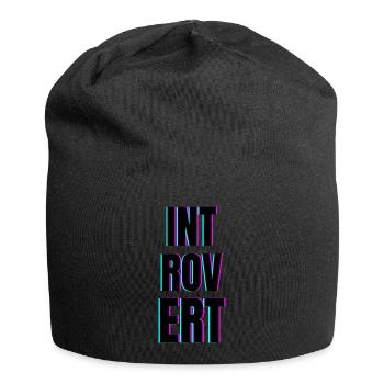 INTROVERT - Jersey Beanie - black - Front