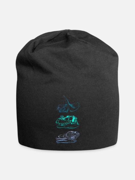 Dinosaur Skulls - Jersey Beanie - black