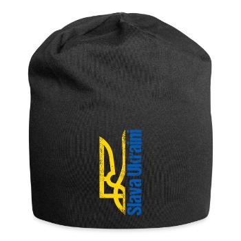 Slava Ukraini - Bonnet en jersey - noir - Devant