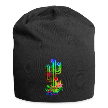 Cactus, Mexico, Old School, Retro, Tattoo Style - Jersey Beanie - black - Front