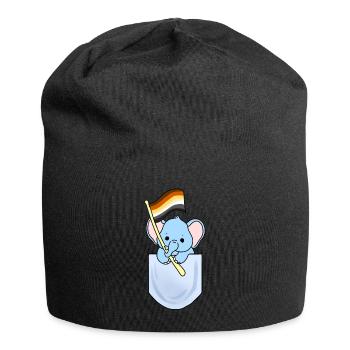 Éléphant en poche Gay Bear Pride - Bonnet en jersey - noir - Devant