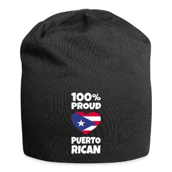 | du drapeau de Porto Rico Idées cadeaux portoricaines - Bonnet en jersey - noir - Devant