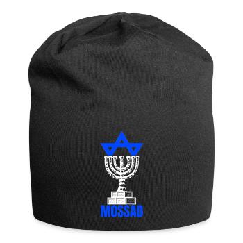 Mossad Israel Israeli Intelligence Tel Aviv - Jersey Beanie - black - Front