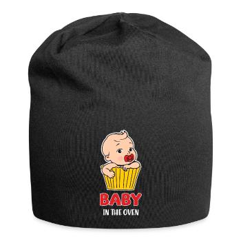 Bébé au four (foncé) - Bonnet en jersey - noir - Devant