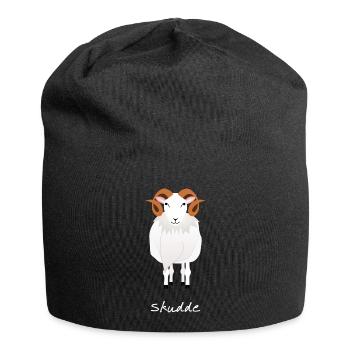 Skudde weiß - Jersey-Beanie - Schwarz - Vorne