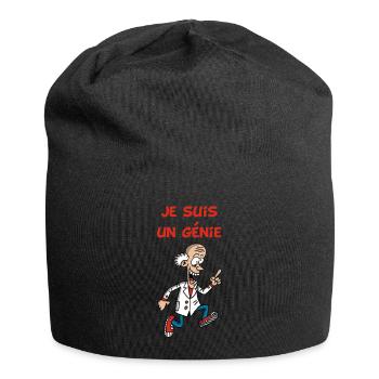 Je suis un génie - Bonnet en jersey - noir - Devant