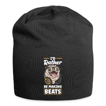 I'd Rather Be Making Beats Music Producer - Jersey Beanie - black - Front