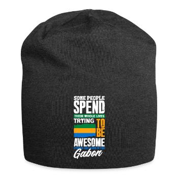 Gabonese Gabon Gabonese Flag Funny Quote - Jersey Beanie - charcoal grey - Front