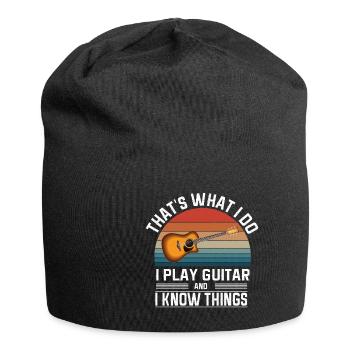 Gitarre Musik Gitarisst Gitarren Spruch - Jersey-Beanie - Schwarz - Vorne