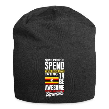 Ugandan Uganda Ugandan Flag Quote - Jersey Beanie - charcoal grey - Front