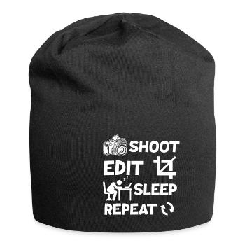 Fotografen Spruch Hobby Fotograf - Jersey-Beanie - Schwarz - Vorne