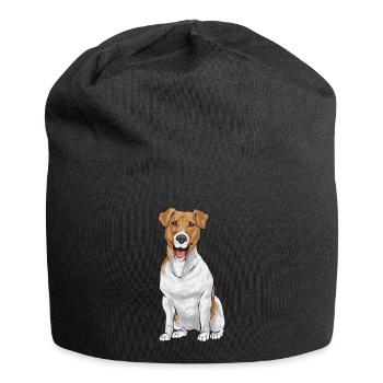 Jack Russell Terrier - Bonnet en jersey - noir - Devant