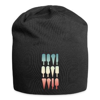 Ice cream cone and water ice cream - Jersey Beanie - black - Front