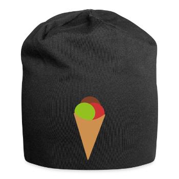 Eis - Jersey-Beanie - Schwarz - Vorne