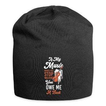Street Musician Art Lifestyle Entertainer - Jersey Beanie - black - Front