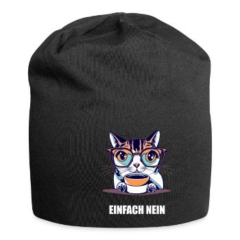 Lustiger Spruch Bürohumor Arbeiten Morgenmuffel - Jersey-Beanie - Schwarz - Vorne