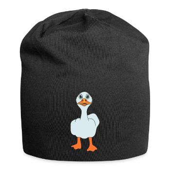 Drôle de majeur canard - Bonnet en jersey - noir - Devant