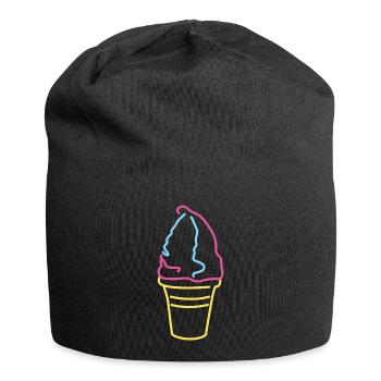 Glace molle colorée - Bonnet en jersey - noir - Devant
