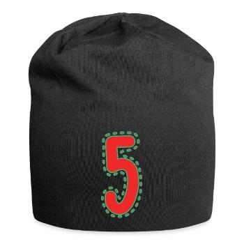 5. 5 YEARS. 5th ANNIVERSARY. 5 YEAR ANNIVERSARY - Jersey Beanie - black - Front