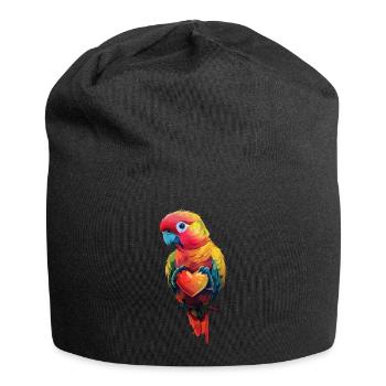 Papagei - Jersey-Beanie - Schwarz - Vorne