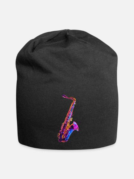 Saxophone - Bonnet en jersey - noir