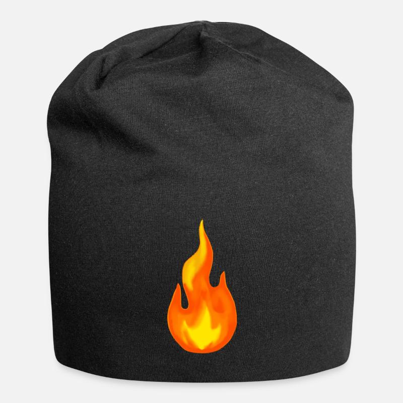 Flamme - Bonnet en jersey - noir