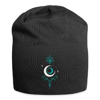 Moon Arrow with Lotus and Crystal - Moon Spirit - Jersey Beanie - black - Front