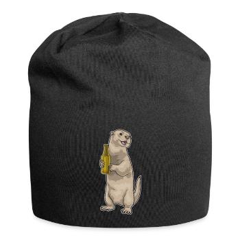 Otter Flasche Bier - Jersey-Beanie - Schwarz - Vorne