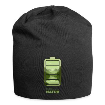 Die beste Powerbank ist die Natur - Jersey-Beanie - Schwarz - Vorne