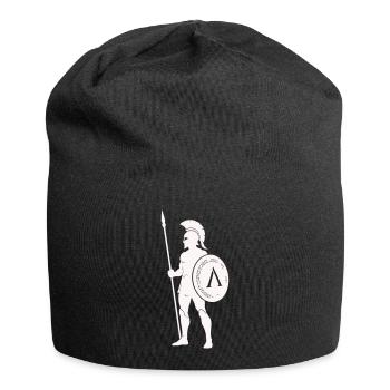 Spartan Warrior with Shield - Jersey Beanie - black - Front