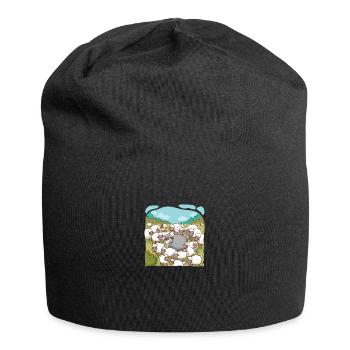un loup déguisé en agneau - Bonnet en jersey - noir - Devant