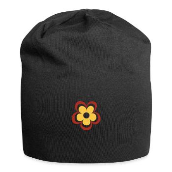 Flower - Jersey-Beanie - Schwarz - Vorne