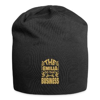 Saying funny girl's name women's name Emilia - Jersey Beanie - black - Front