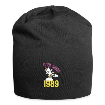 Cool seit 1989 Dabbing Katze 33. Geburtstag - Jersey-Beanie - Schwarz - Vorne