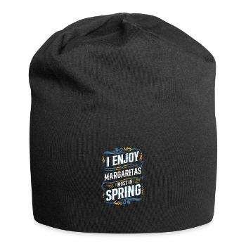 Ich genieße Margaritas am meisten im Frühling - Jersey-Beanie - Schwarz - Vorne