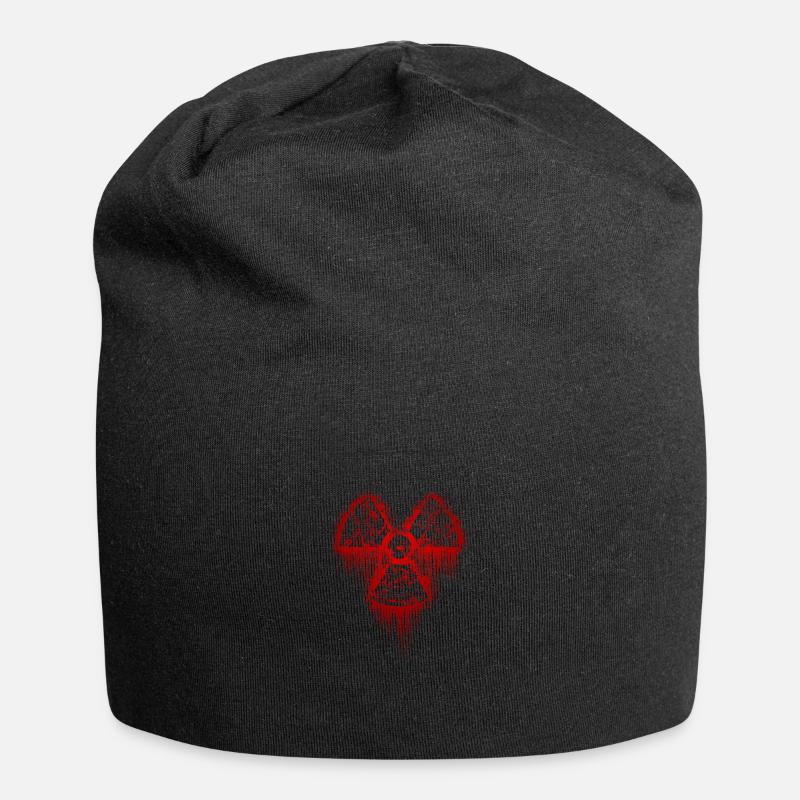 radioactiv nuklear goth cyber punk atom nuke - Jersey-Beanie - Schwarz