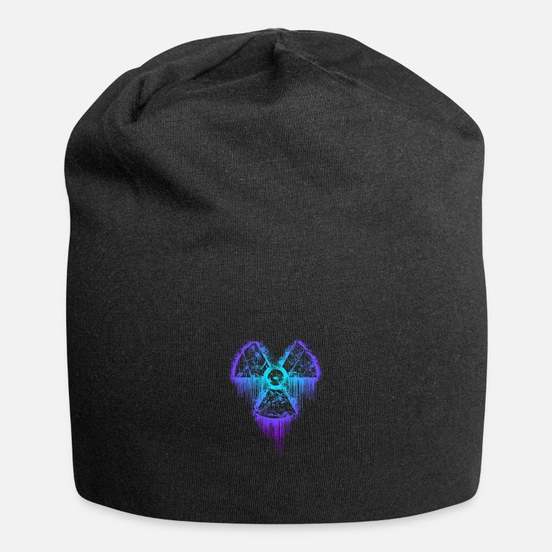 radioactiv nuclear atom reactor cyber gothic boom - Jersey-Beanie - Schwarz