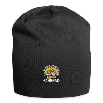 Unterschätze Niemals Einen Alten Mann Mit Rennrad - Jersey-Beanie - Schwarz - Vorne