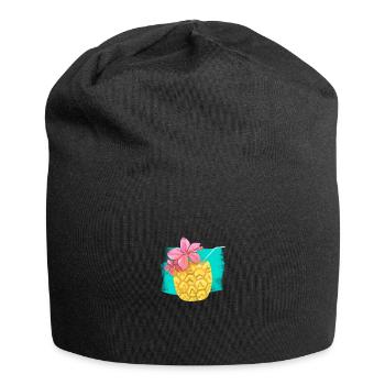 Sensations d’été à l’ananas - Bonnet en jersey - noir - Devant