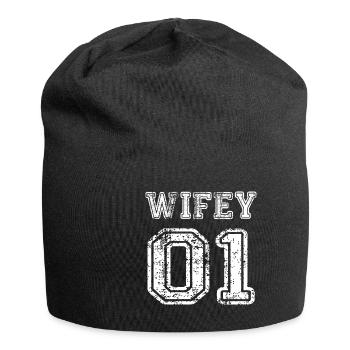 Hochzeit Ehe Trauung Liebe Treue Geschenkidee - Jersey-Beanie - Schwarz - Vorne