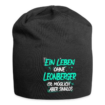 Leonberger - Jersey-Beanie - Schwarz - Vorne