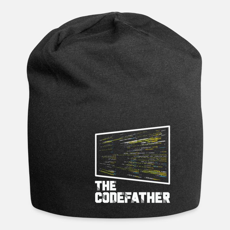 The Codefather Programmer Coding Coder Funny - Jersey-Beanie - Schwarz