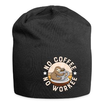 Sloth No Coffee no Work - Jersey Beanie - black - Front