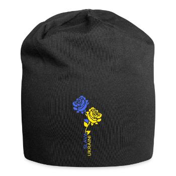 L’UKRAINE soutient Kiev Zelensky slava ukraini - Bonnet en jersey - noir - Devant