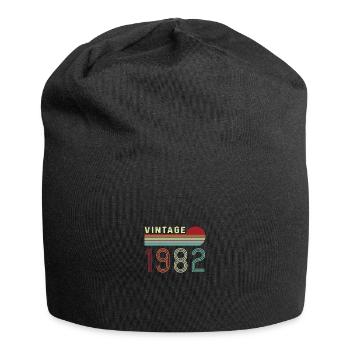 1982 Jahrgang geboren Vintage Geburtstag Retro - Jersey-Beanie - Schwarz - Vorne