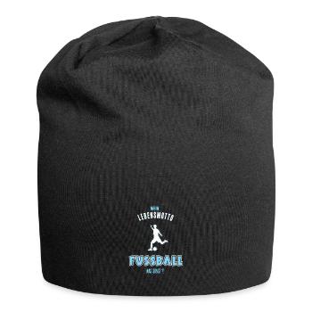 Fussball Leidenschaft Fussballfan Fussballspieler - Jersey-Beanie - Schwarz - Vorne