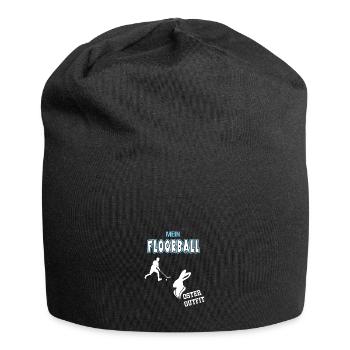 Floorball Oster Outfit Ostergeschenk Floorballer - Jersey-Beanie - Schwarz - Vorne